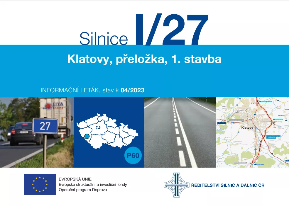 Informační leták - Klatovy, přeložka, 1. stavba (7,6 km)