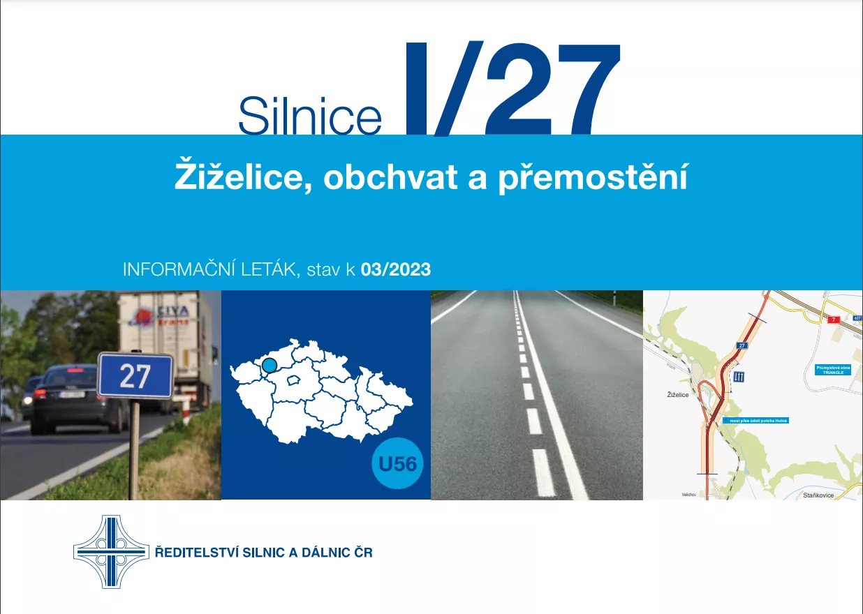 Informační leták - Žiželice, obchvat a přemostění (3,0 km)