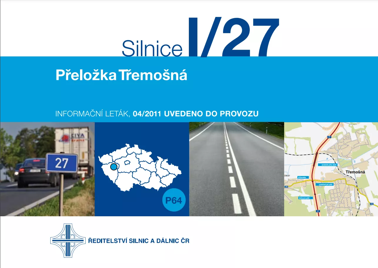 Informační leták - Přeložka Třemošná (3,8 km)