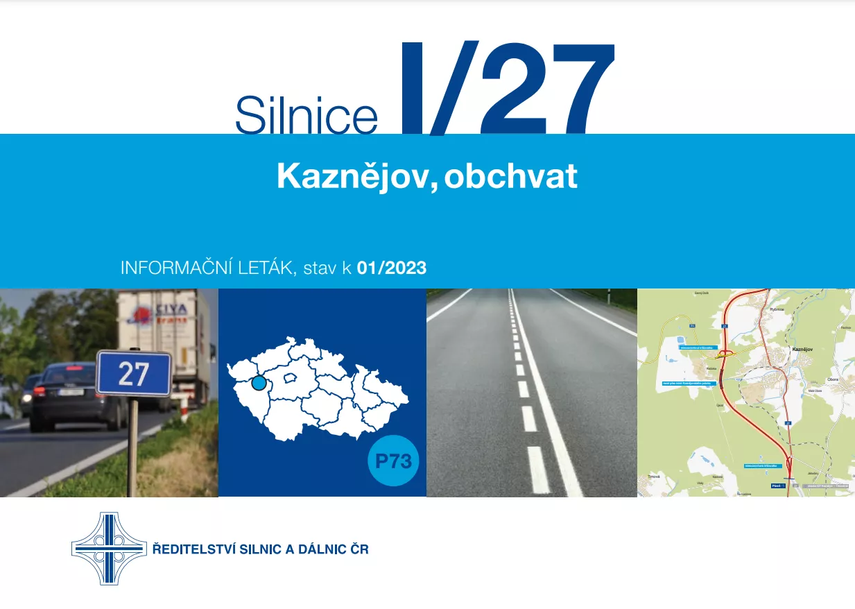 Informační leták - Kaznějov, obchvat (8,4 km)
