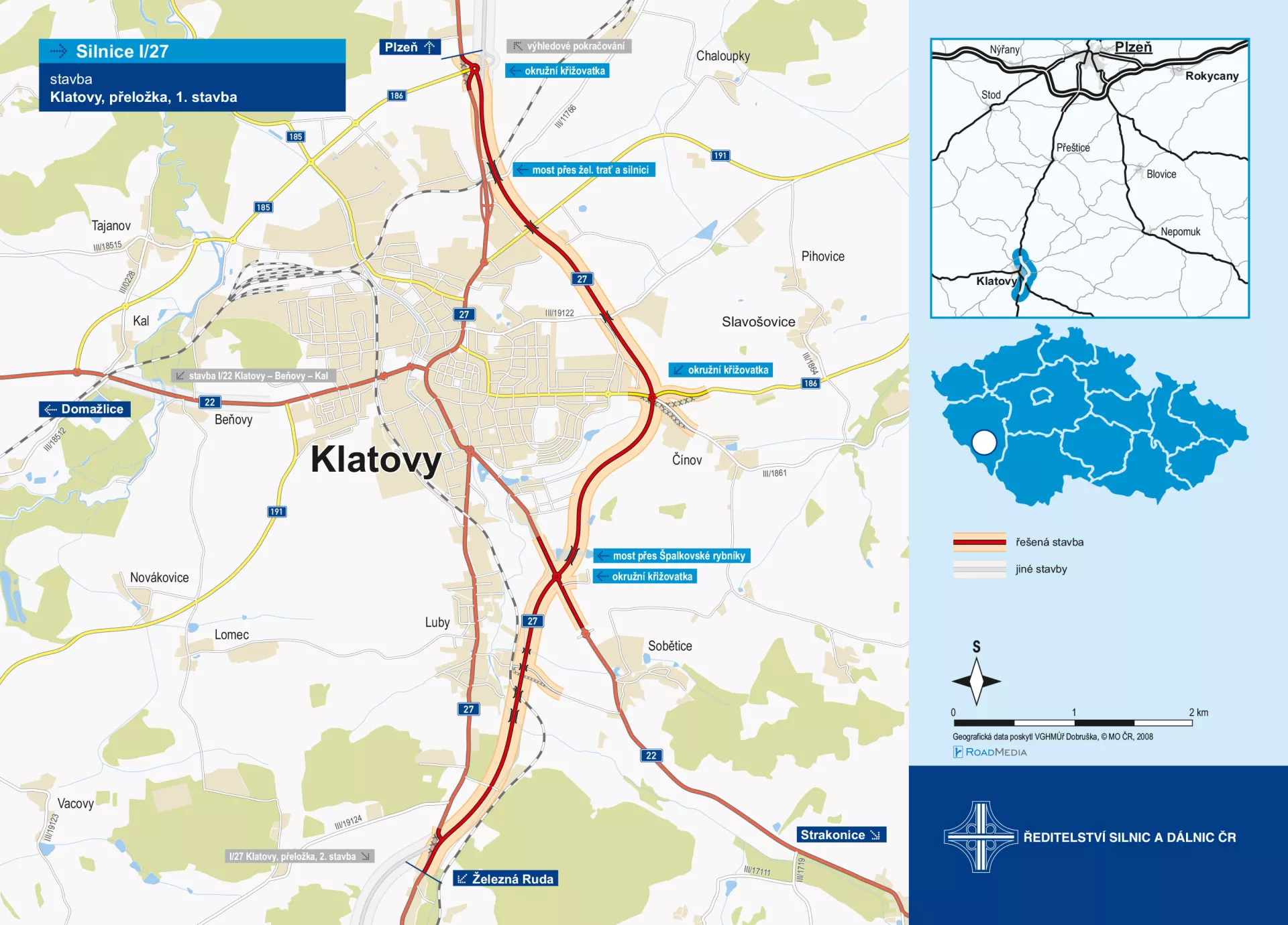 Klatovy, přeložka, 1. stavba (7,6 km)